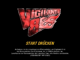 Vigilante 8 (Germany) Title Screen